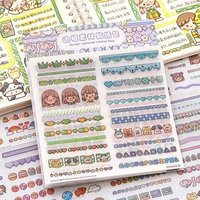 10sheets ins journal cute border decoration washi sticker pack diy scrapbooking material diary stickers kawaii stationery