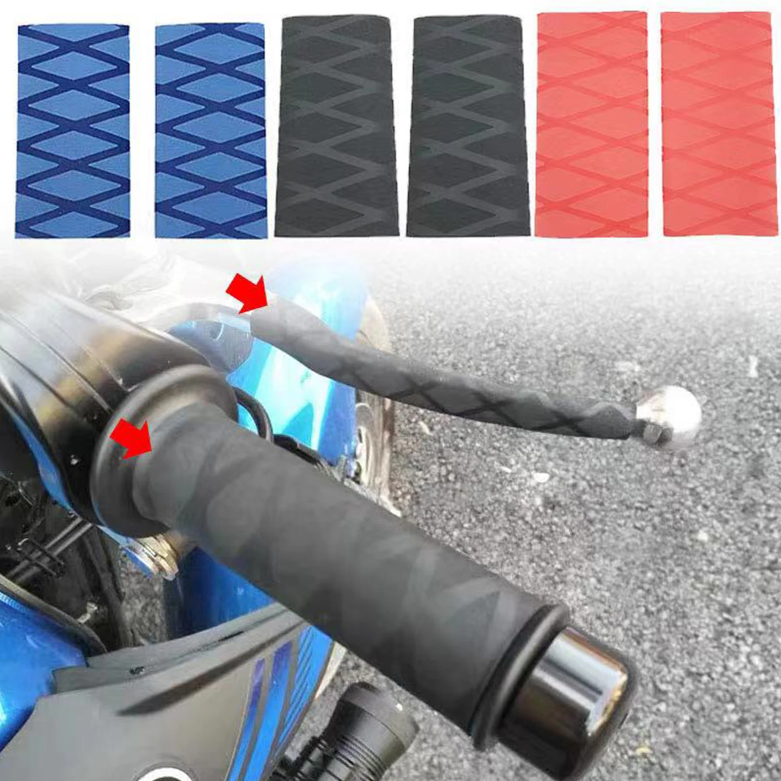 

Heat Shrink Tubing Motorcycle Heat Shrink Grips Insulation Non-slip Waterproof Wrap Tubing For Motorcycle Grips Fishing Rod