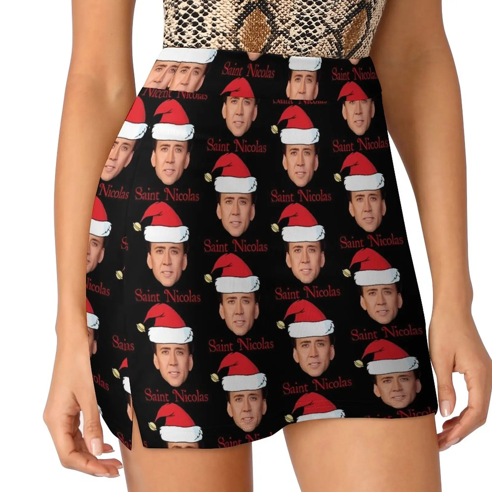 

Женская Повседневная юбка в стиле «Сен-Николас Кейдж», летняя трапециевидная мини-юбка с графическим принтом, большие размеры, Y2K