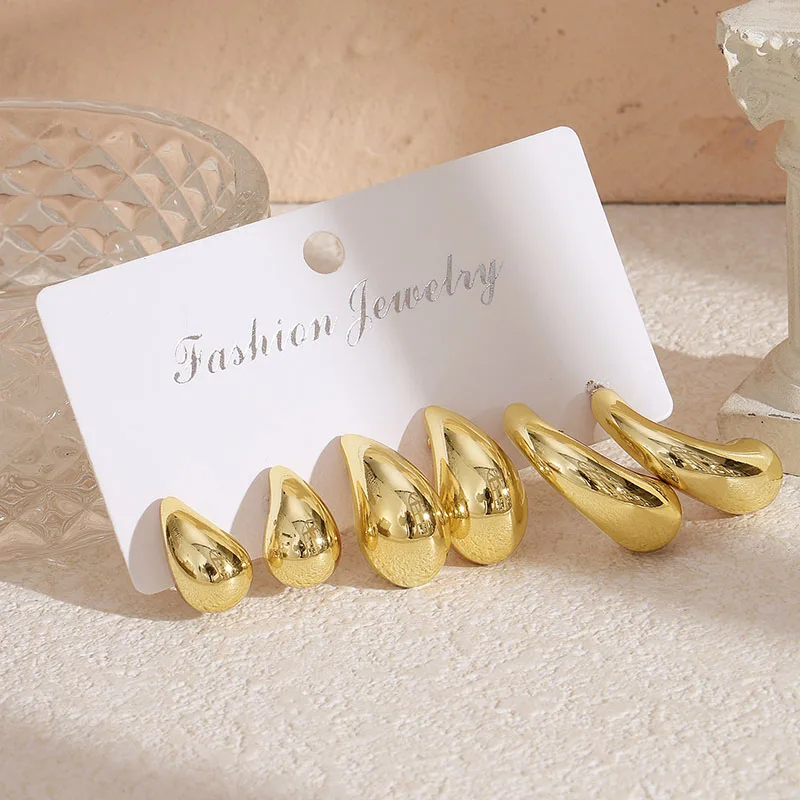 Новые модные золотистые/Серебристые витые серьги-кольца в форме буквы с