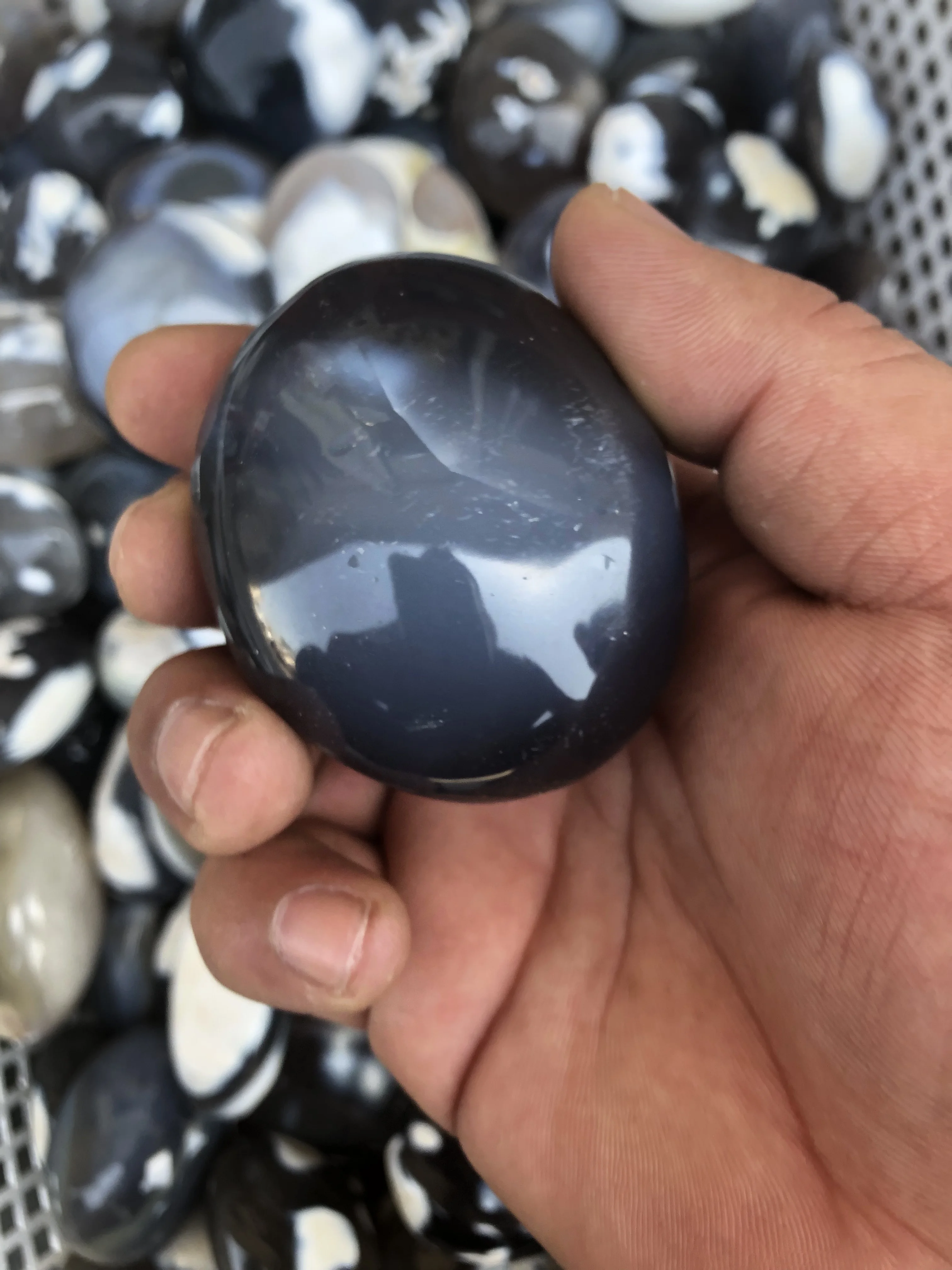 1Kg Nature Stone Nature Crystal White Agate Is Also Known As Orca Agate Named For Its Appearance Like A Killer Whale