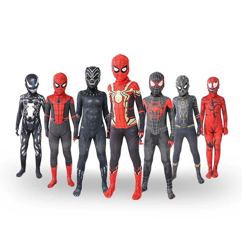 

Custom Made11 Kids Style Superhero SpidermanNew Miles Morales Far From Home Cosplay Costume Zentai Spiderman Costume Superhero B