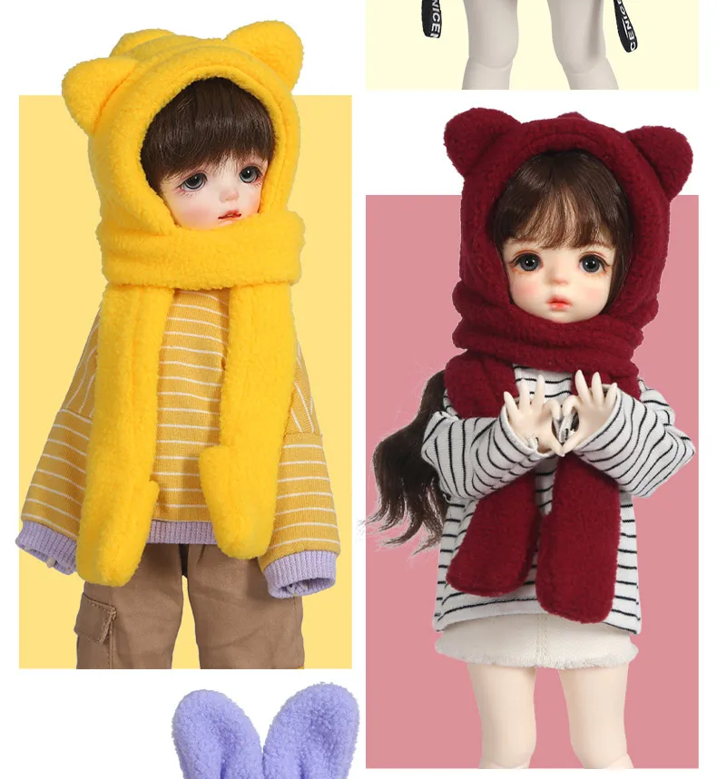

6 points BJD scarf hat glove one ob11 baby clothes Molly 12 points 8 points baby GSC clay heads