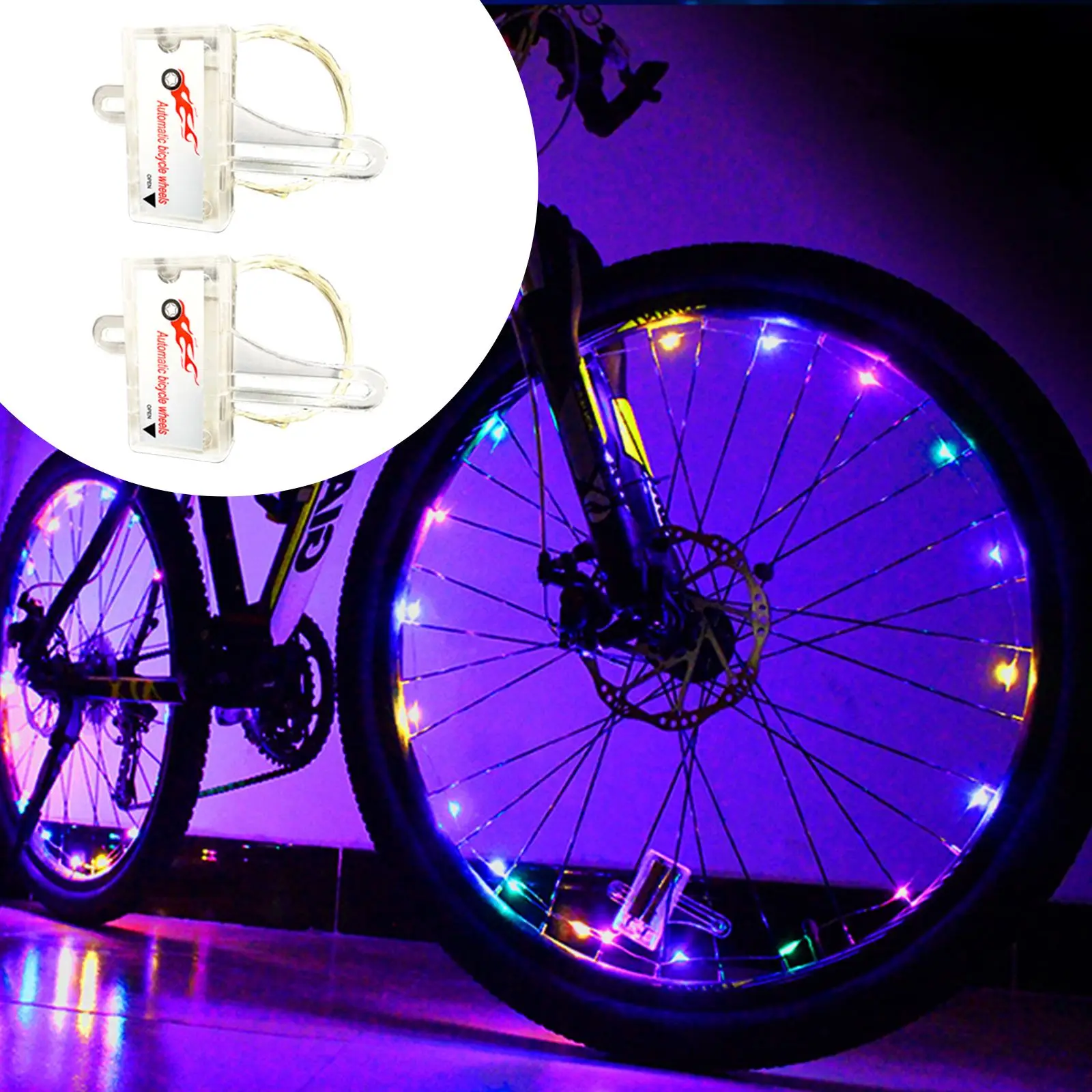 

2 Tire Pack LED Bike Wheel Lights Ultra Bright Waterproof Bicycle Spoke Lights Hot Wheels Night Cycling Lights For 14-29 Inch