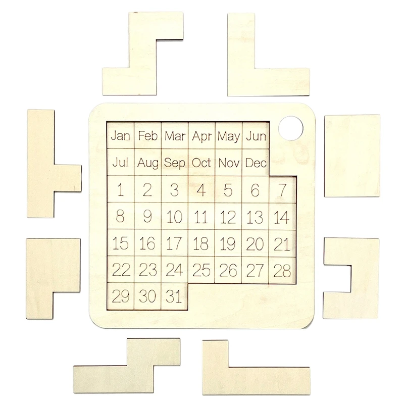 

Calendar Puzzle Wooden Calendar Office Play A Different Puzzle To Display The Date Desk Puzzle Games