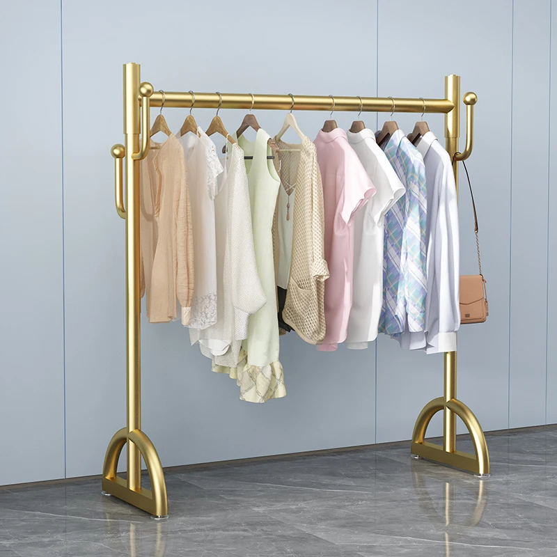 

Golden Luxury Clothing Rack Coat Living Room Hanger Designer Minimalist Clothing Rack Corner Perchero Pared Hallway Furniture