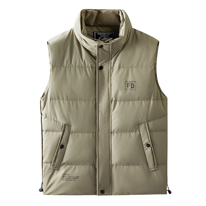 

New Arrival Suepr Large Thick Winter Men's Fashionable Casual Stand Collar Down Vest Plus Size L XL 2XL 3XL 4XL 5XL 6XL 7XL