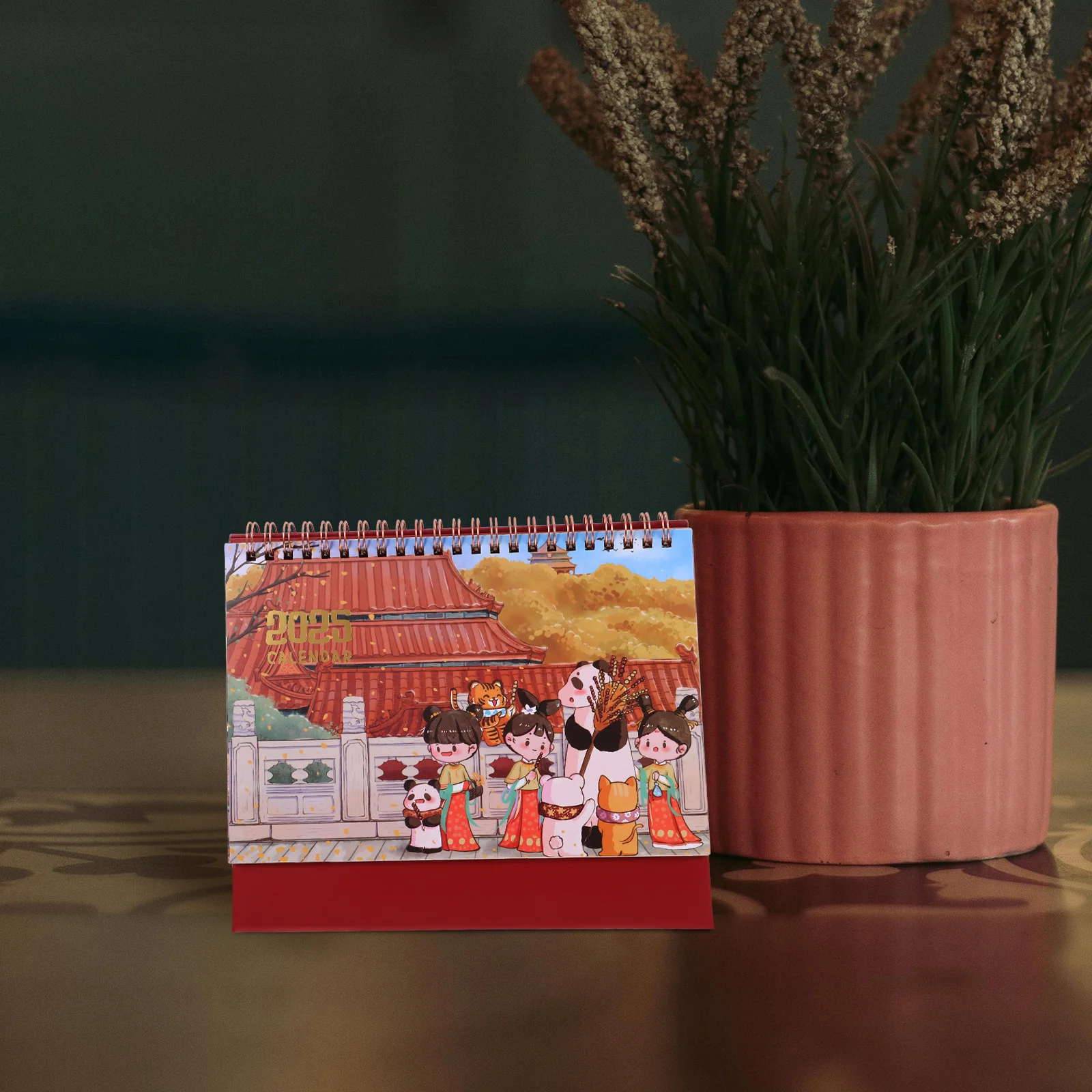 Настольный календарь на 2025 год китайский ежедневный новогодний картина Carlandar