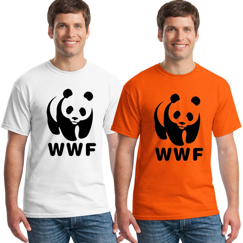 

Футболка мужская летняя свободного покроя с круглым вырезом и принтом панды