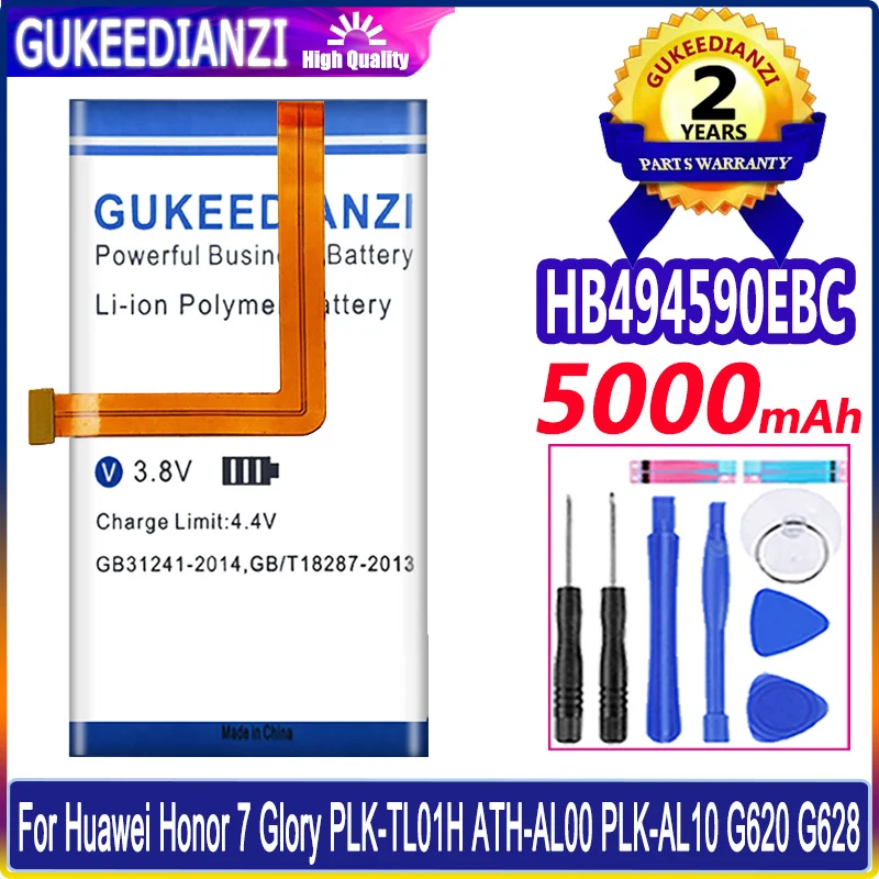 

For Hua Wei HB494590EBC 5000mAh Battery For Huawei Honor 7 Honor7 Glory PLK-TL01H ATH-AL00 PLK-AL10 Batteries + Tools