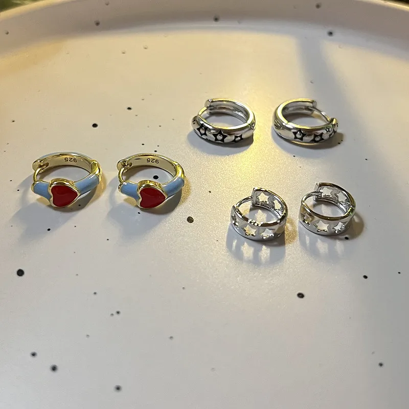 

Stainless Steel Exquisite Shiny Star Pentagram Earrings Sweet Cool Hot Girls Bling Earings For Women Harajuku Y2k Jewelry 2000s