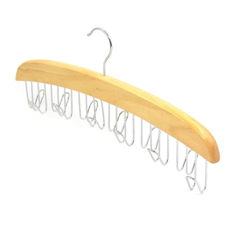 

Многофункциональная деревянная вешалка для ремня, вешалка для галстука, держатель для шарфа, органайзер, вешалка для хранения шкафа, 12 крюч...