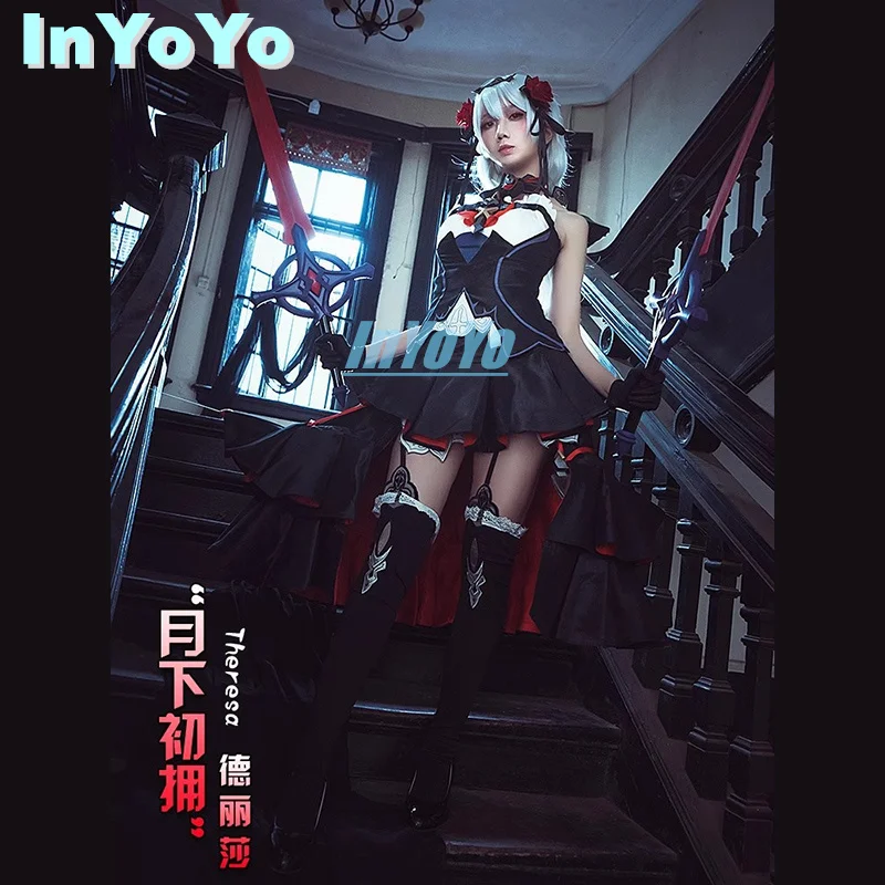 InYoYo Theresa Apocalypse Косплей Костюм Honkai Impact 3 игровой костюм элегантная униформа платье