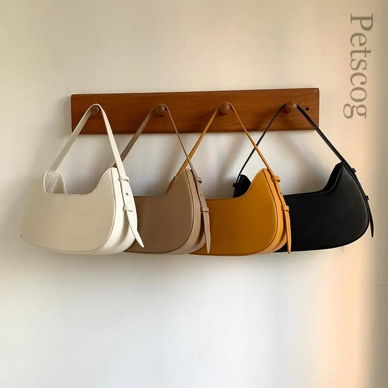 

Vintage Handbags Women Fashion Chic Half Moon Shoulder Bag Designer Luxury Ladies Underarm Bags Bolsas 2022 New Trend