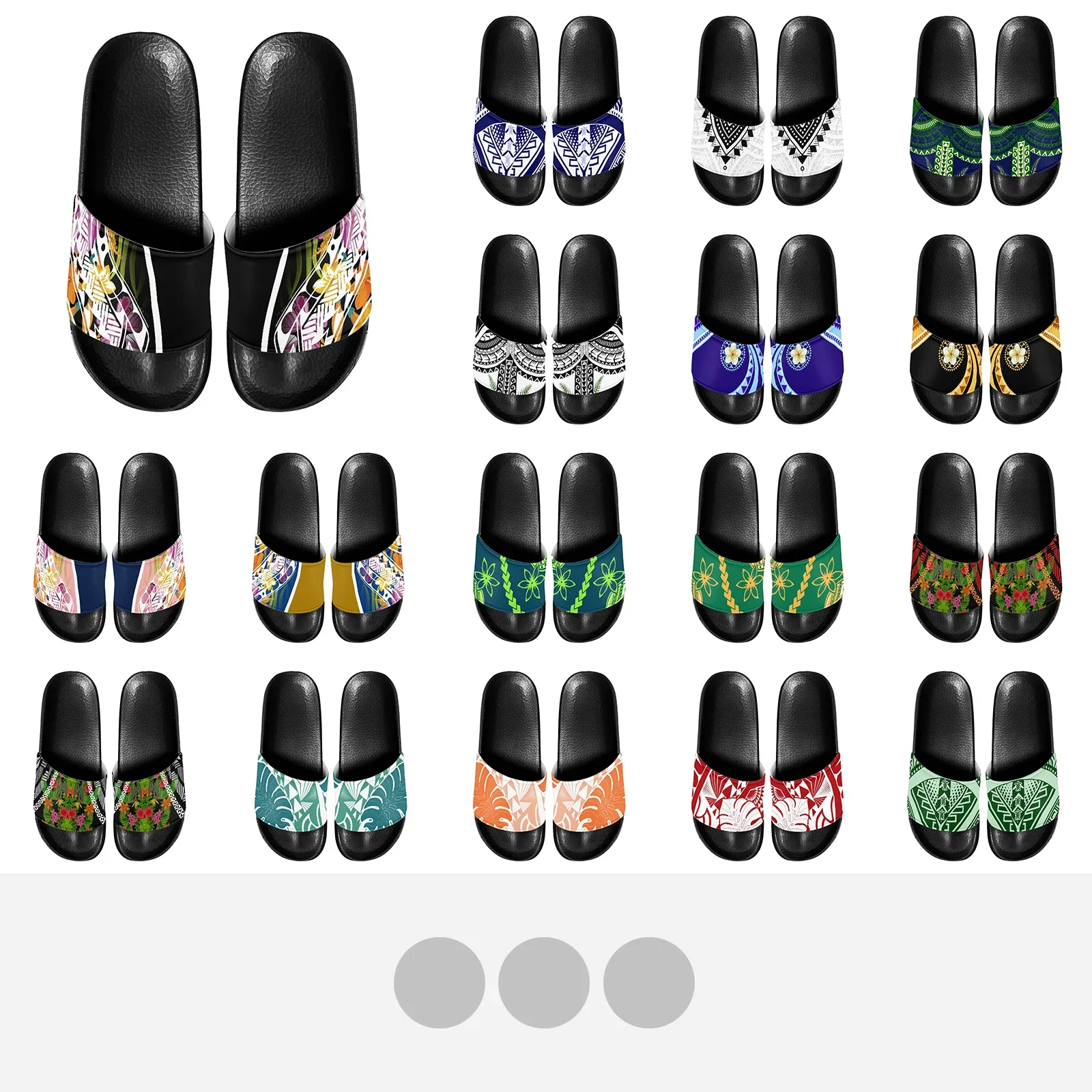 Шлепанцы полинезийские родовые самоанские с татуировками летние мужские