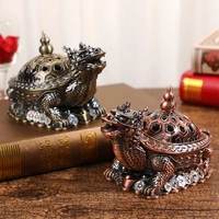 chinese classical atmosphere dragon turtle incense burner indoor office household incense burner alloy crafts