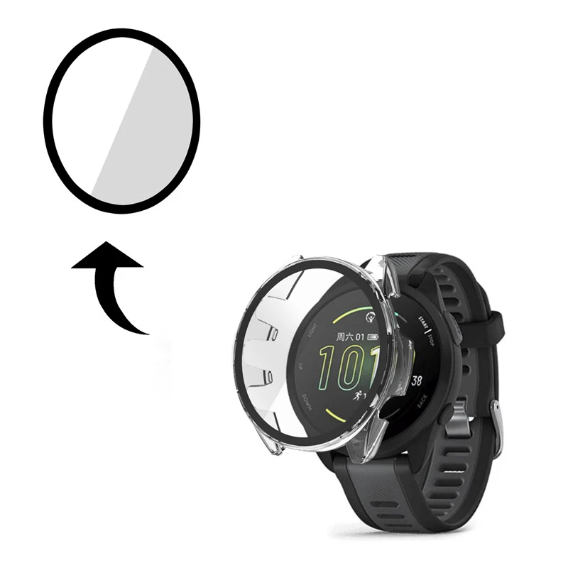 Защитная пленка для экрана с жесткими краями смарт-часов рамка Garmin Forerunner 165