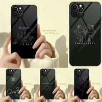 love yourself art phone case tempered glass for iphone apple 13pro max 12 11 mini x xr xs max 8 7 6s plus se 2020 cover