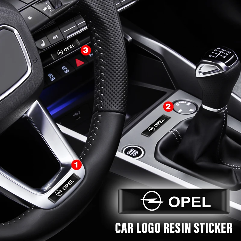 10 шт., автомобильные 3D эпоксидные наклейки на руль для Opel H Corsa Suzuki Mazda Audi Volkswagen BMW Fiat Nissan