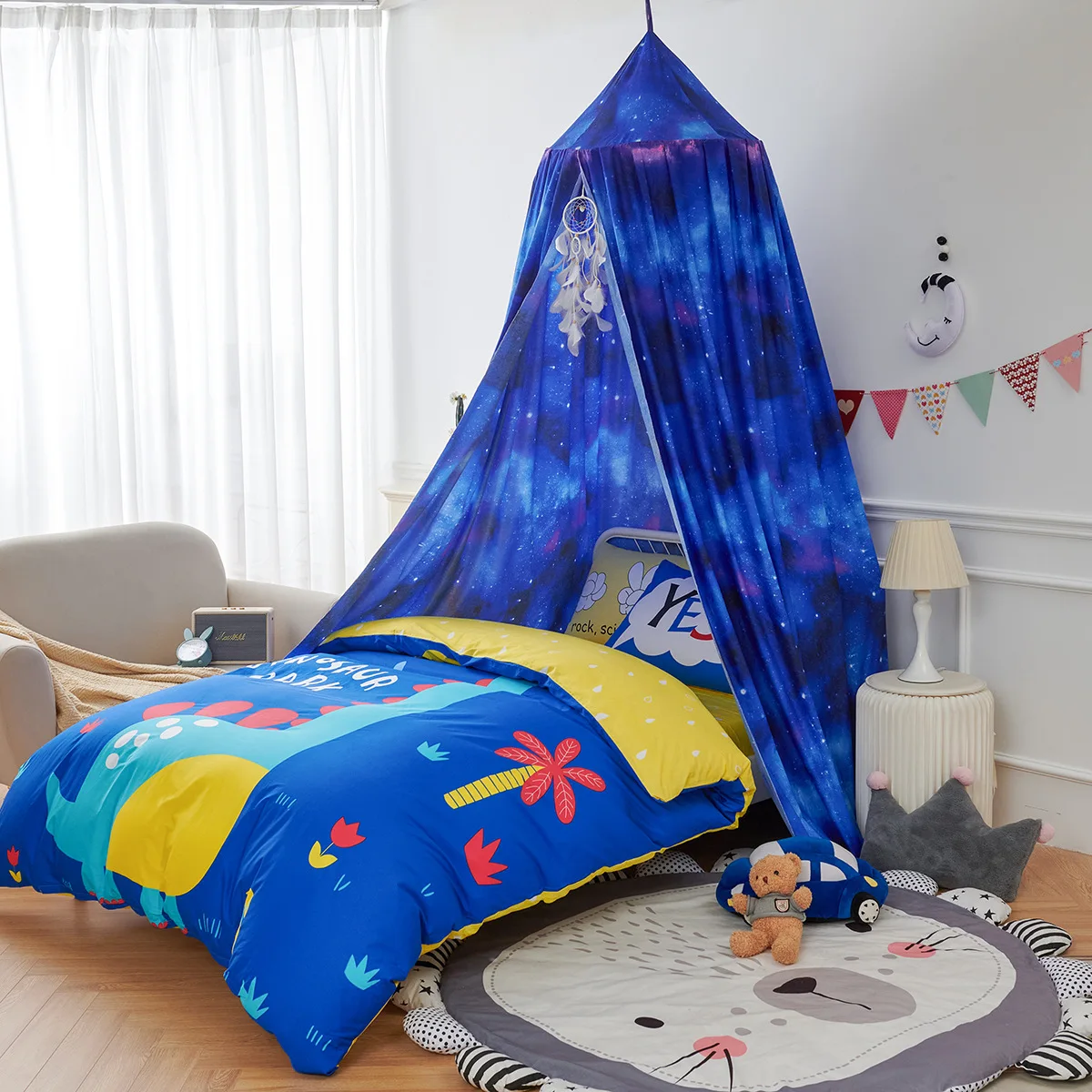 For Baby Boy Blue Hung Dome Mosquito Net