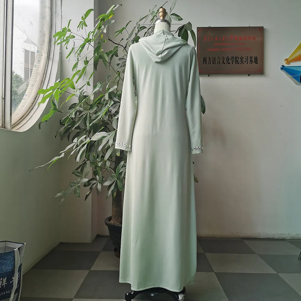 Wepbel Muslim Dress Abaya Women Loose Hooded Djellaba Women's Formal Dress Islamic Clothing Ramadan Eid Abaya Robe Kaftan