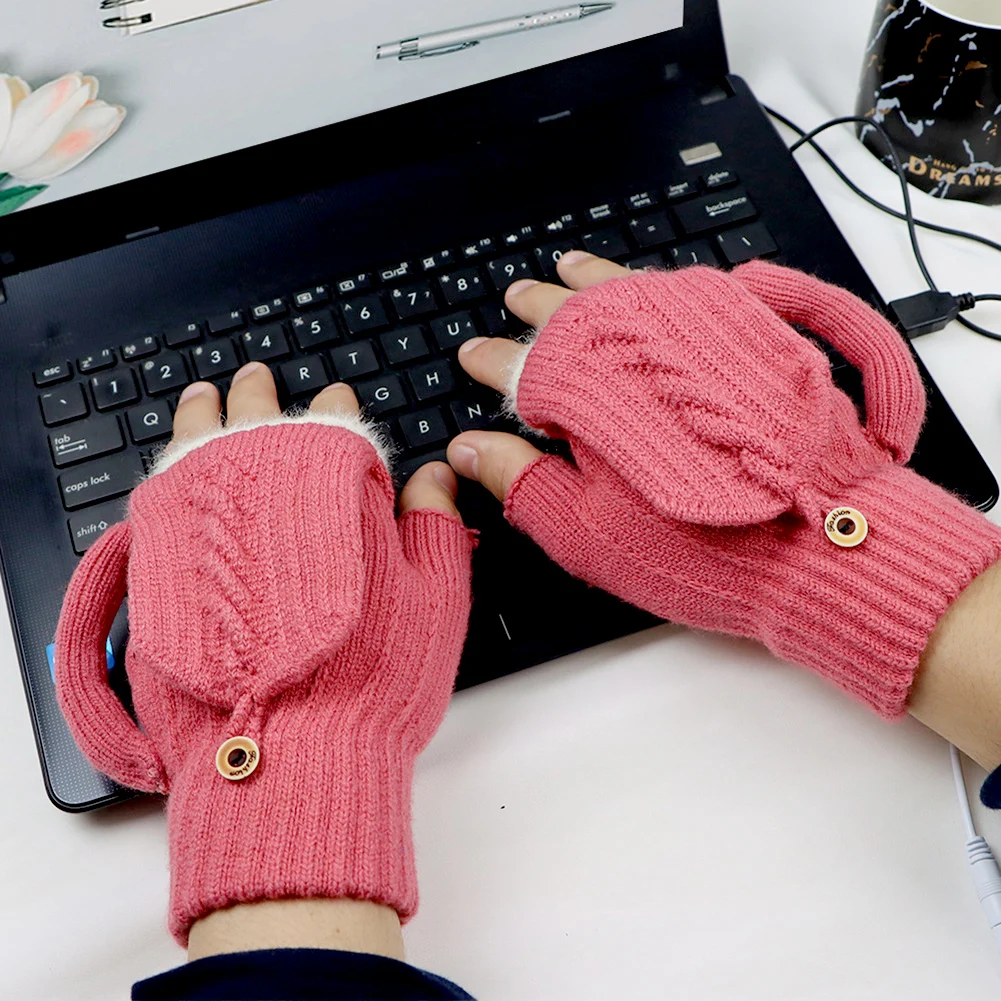 

Перчатки с USB-подогревом для холодной погоды, моющиеся, термоперчатки для спорта, рыбалки, катания на коньках