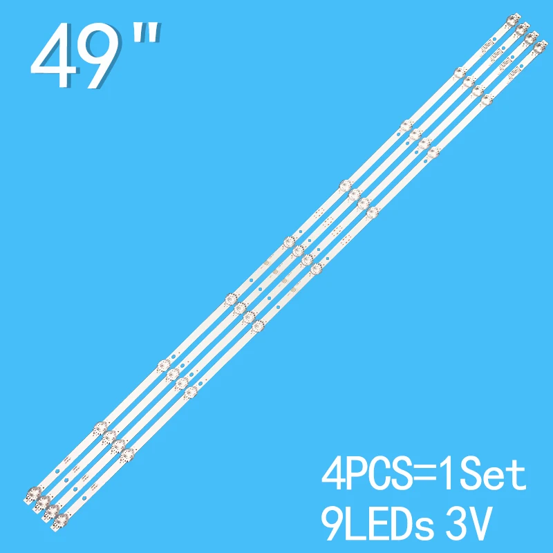 4 шт./комплект, задняя подсветка для телевизора SAST 49 дюймов
