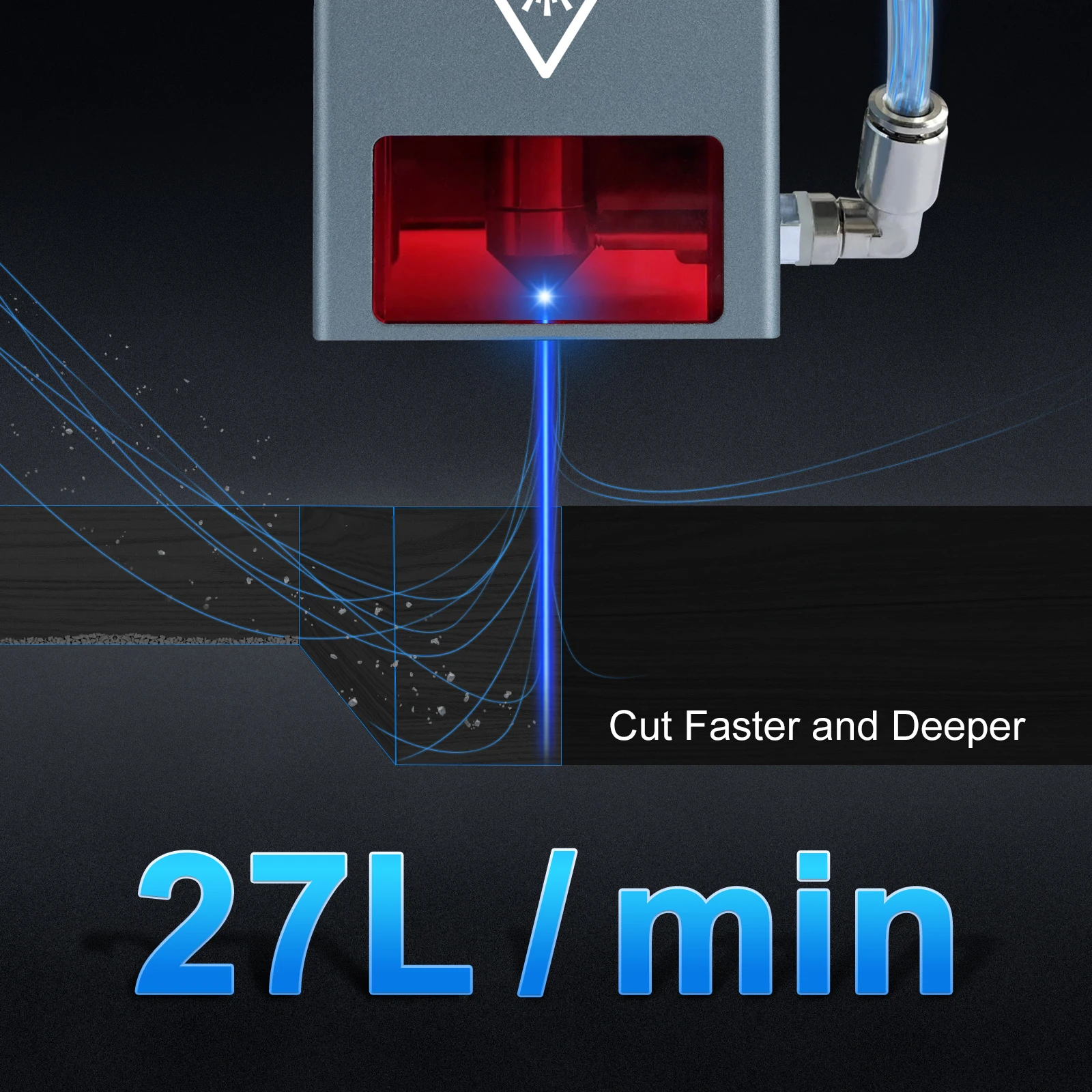 LASER TREE 24V Air Assist Pump Low Noice High Speed Full Metal Air Compressor for Laser Cutting Module Laser Engraving Machine enlarge