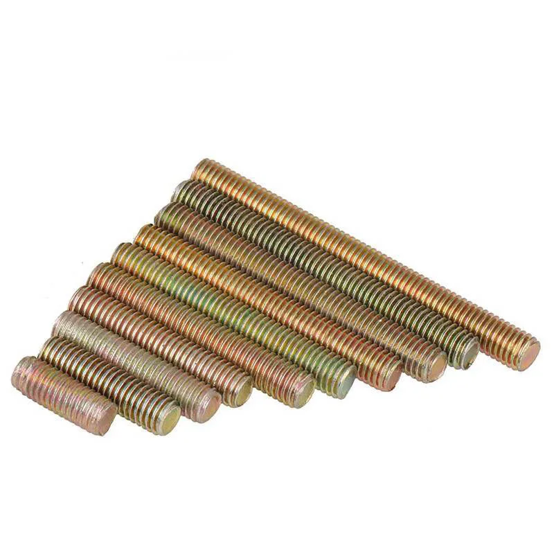 

M6 M8 Full Threaded Rod Metric Wire Screw Rod Carbon Steel Color Zinc Plated Full Tooth Furniture Link Screw Bolts Bar Stud