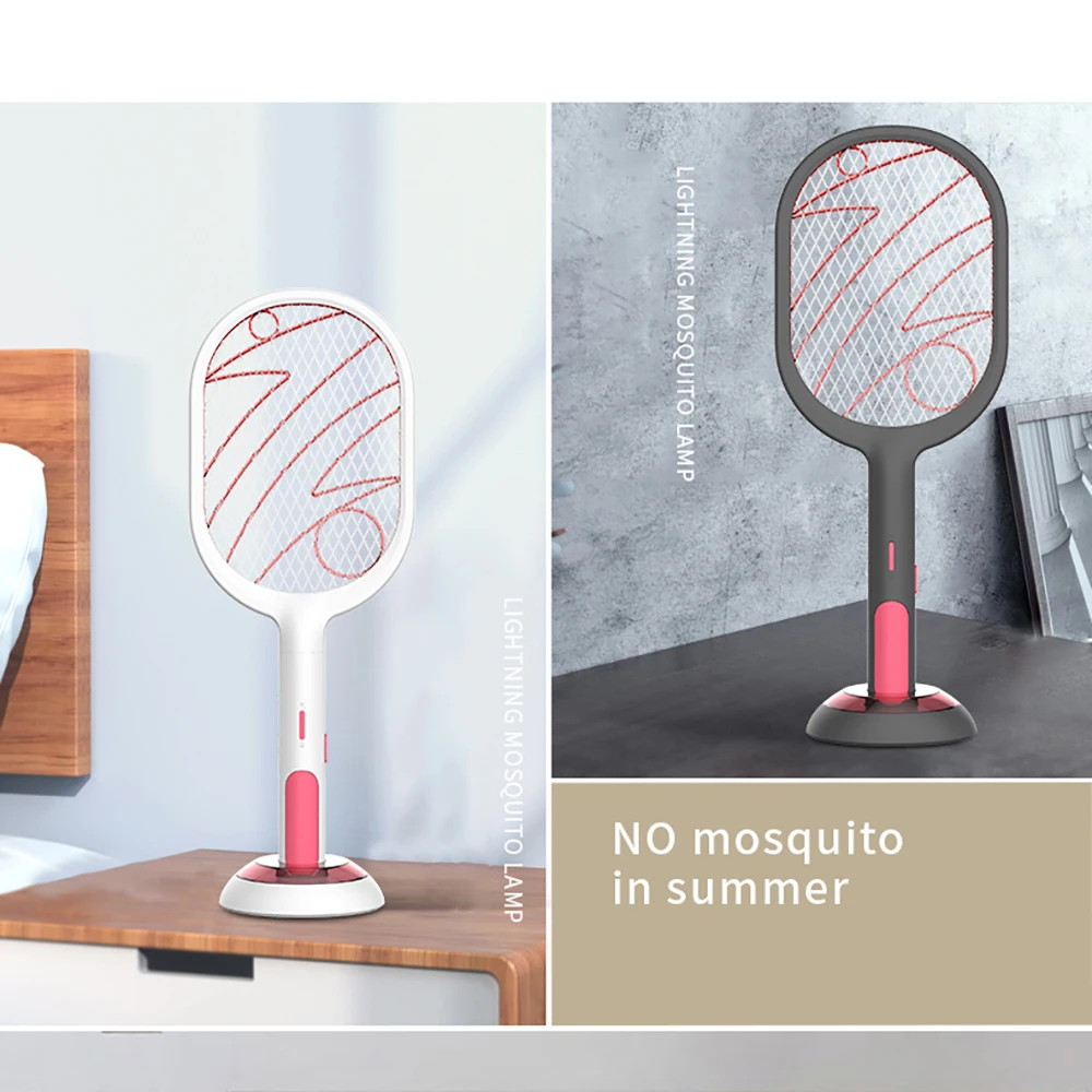 

Hot Sale 3000V Electric Insect Racket Swatter Zapper USB 1200mAh Rechargeable Mosquito Swatter Kill Fly Bug Zapper Killer Trap