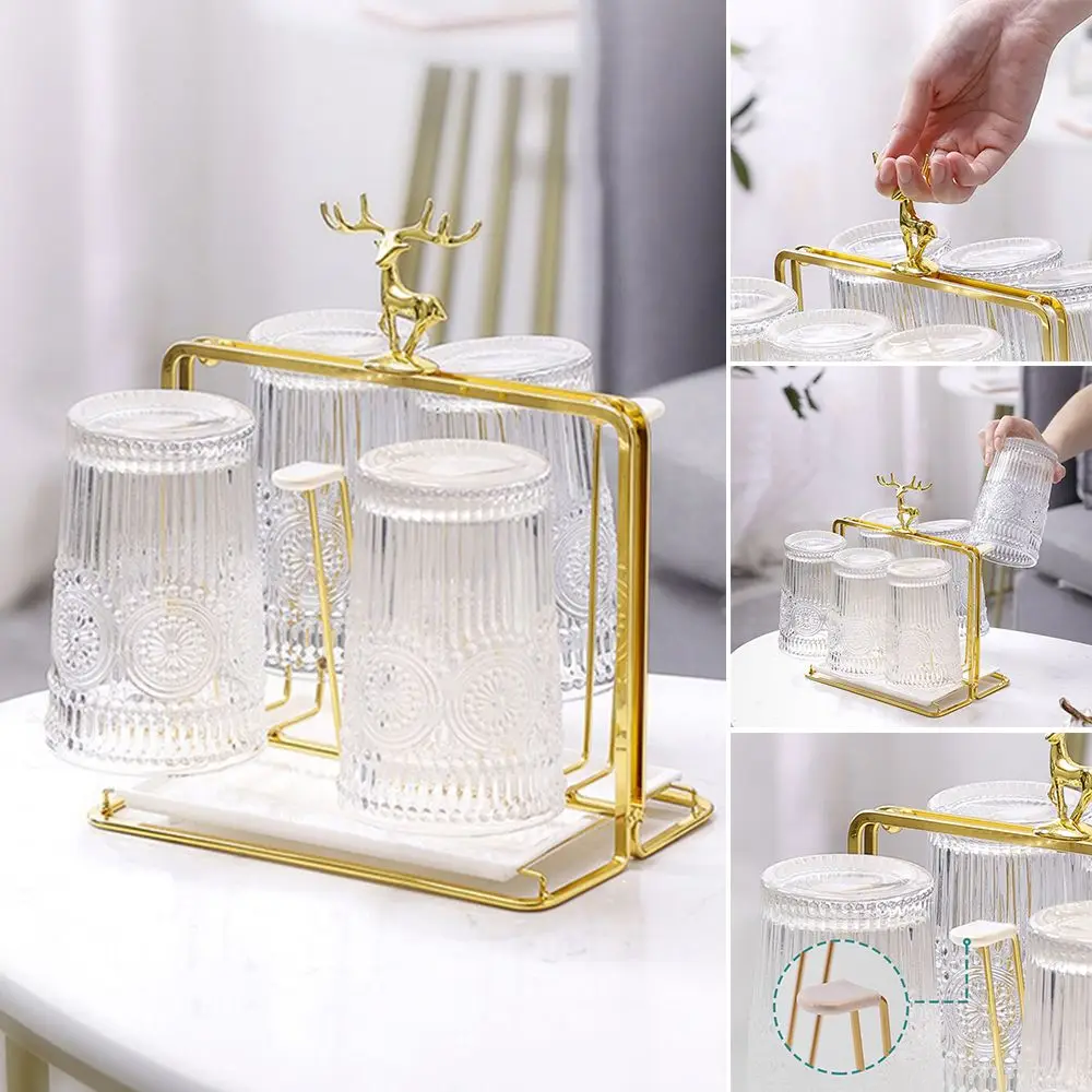 

Органайзер, металлическая сушилка с 6 крючками для посуды