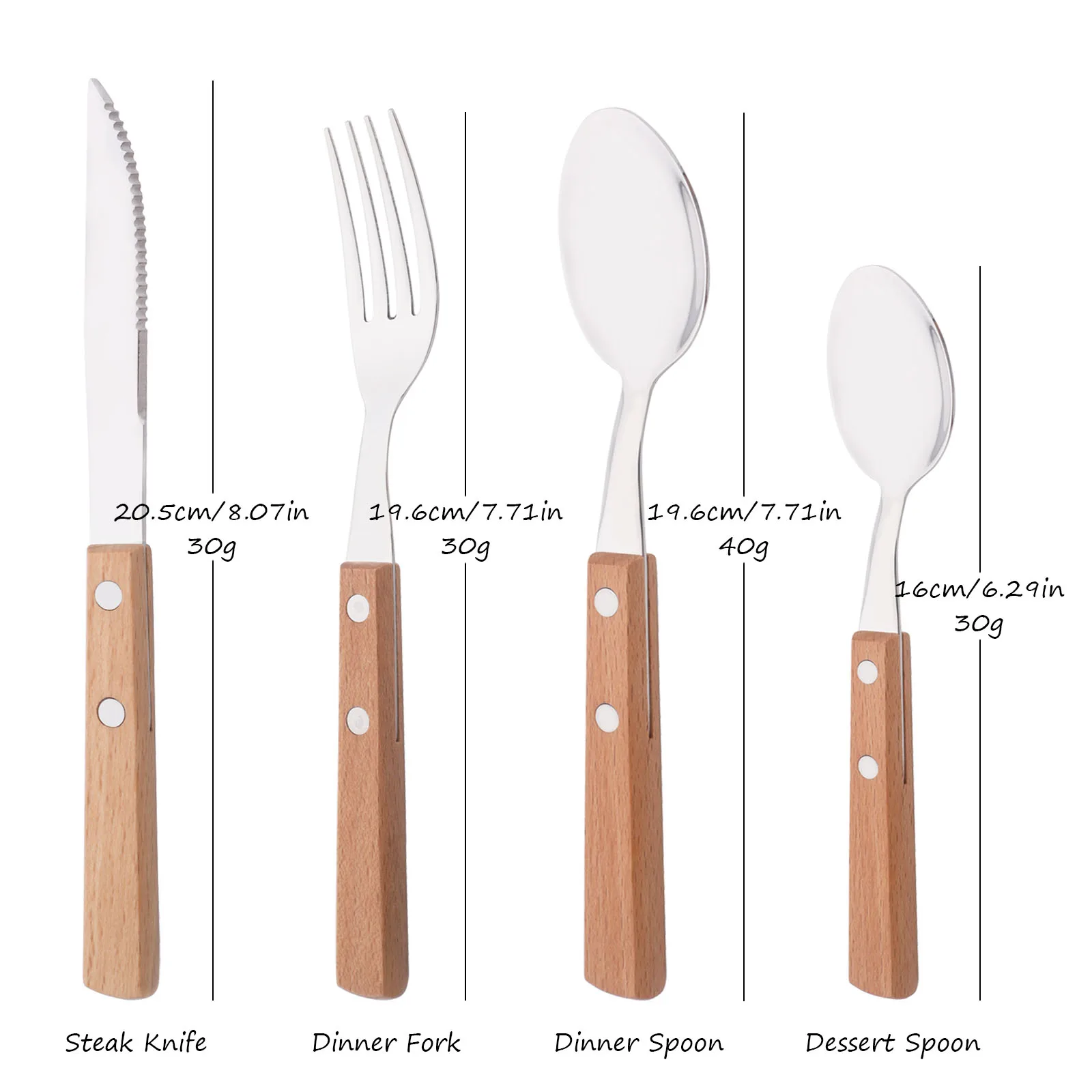 

Набор столовых приборов Uniturcky из нержавеющей стали 4 шт.