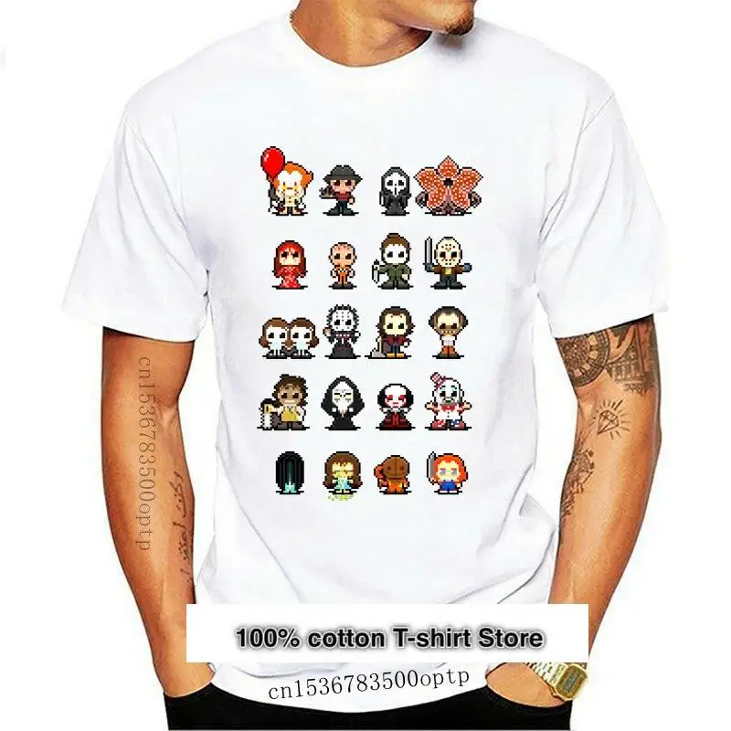 

Nueva camiseta de 16 bits para hombre, фильмы ужасов, 2017, IT ver. Camiseta de ужас для женщин, camisetas, top