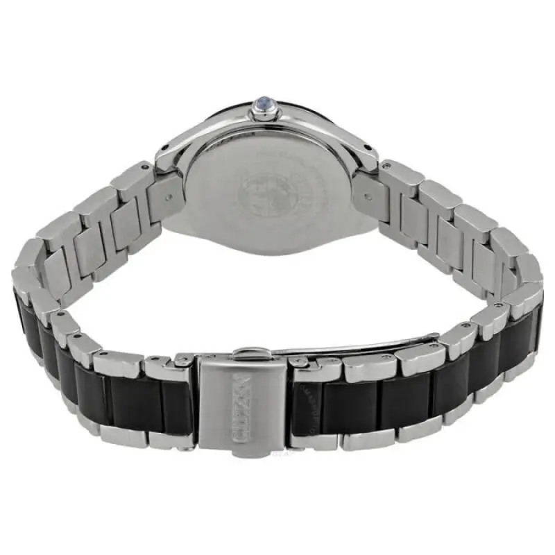 CITIZEN женские часы Eco-Drive черные круглые водонепроницаемые 100 м из нержавеющей