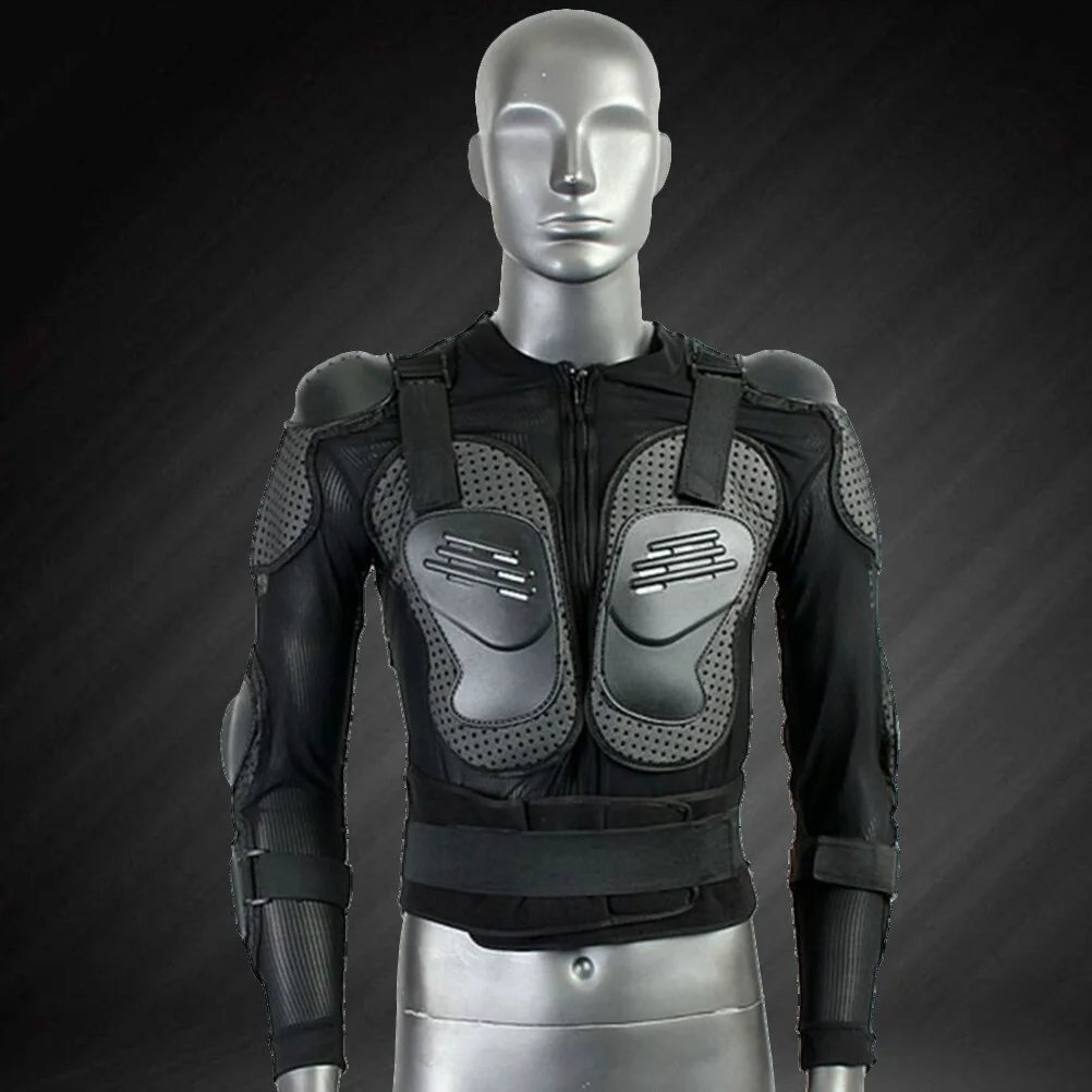 

Motorcycle Full Body Armor Spine Shoulder Protection Gear Riding Gear Size XL (Black)