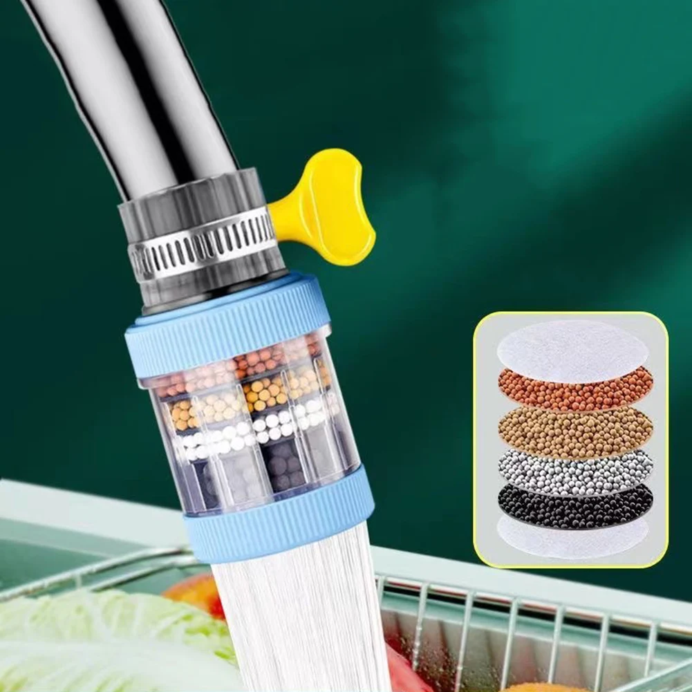 

6 Layers Water Filter Kitchen Faucet Tap Extender Splash-Proof Water Filter Outlet Head Water Saving Sprayer Filter Diffuser