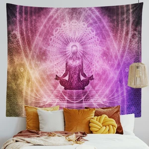Boho Chakra Wall Tapestry Phase Themed Rainbow Tapestries Witchcraft 7 Chakra For Towel Yoga Mat Bedroom Home Decor Aesthetic