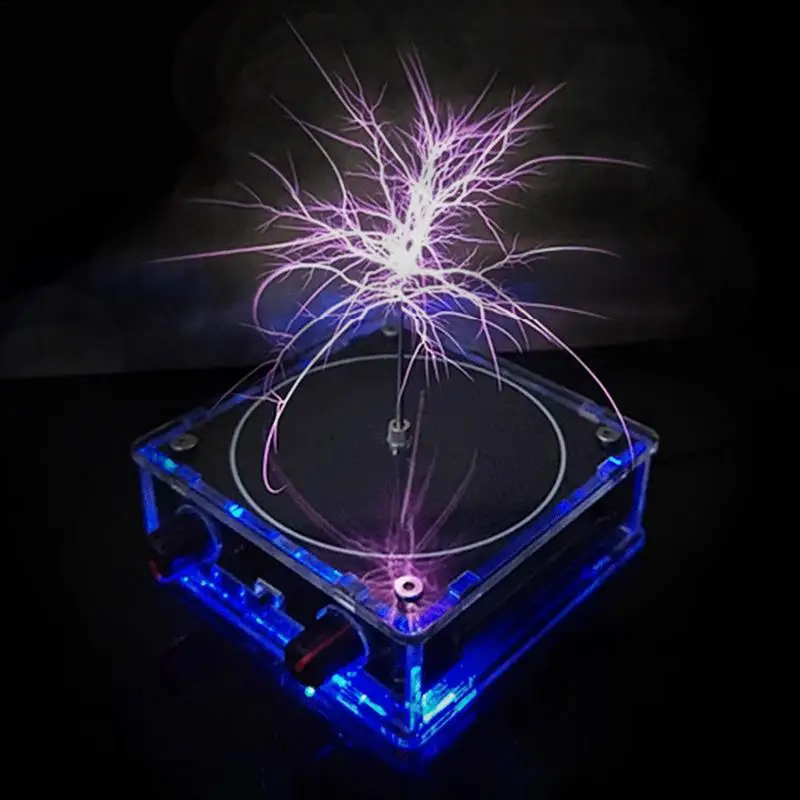 

Blutooth-compatible Music TeslaCoil AC110-240V 120W Palm TeslaCoil 10CM High Frequency Voltage Pulse Electric Arc Generator