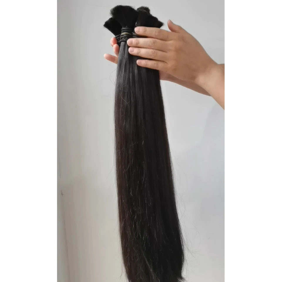 Человеческие волосы россыпью для плетения 14A полная 100 г индийские без уточка