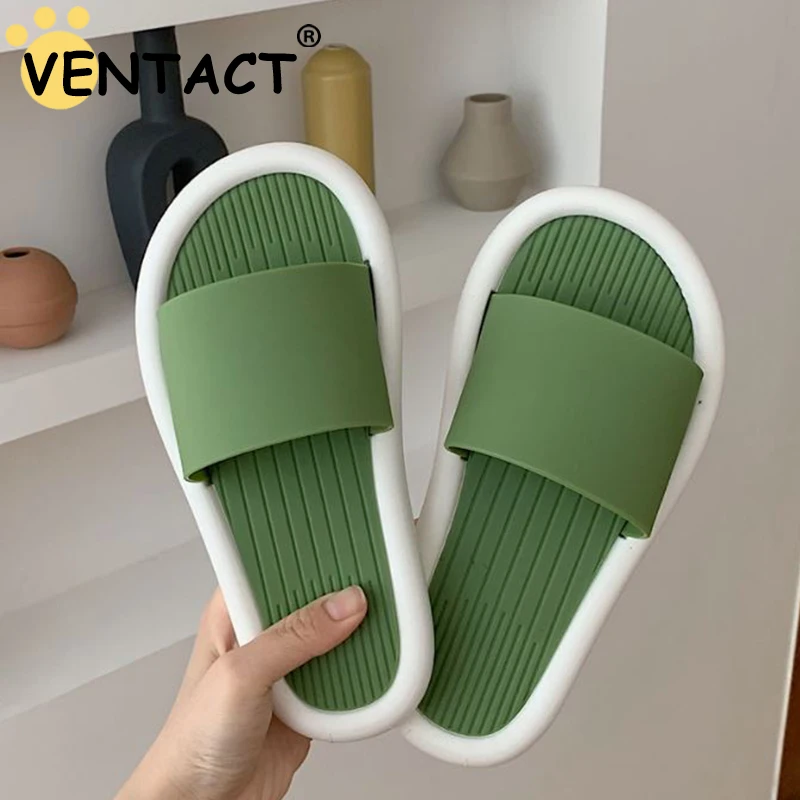 

VENTACT Women Slippers Ins Fashion Summer Flats Shoes For Woman Homewear Soft Sole Slides Casual Daily Lady Outdoor Bath Shoes