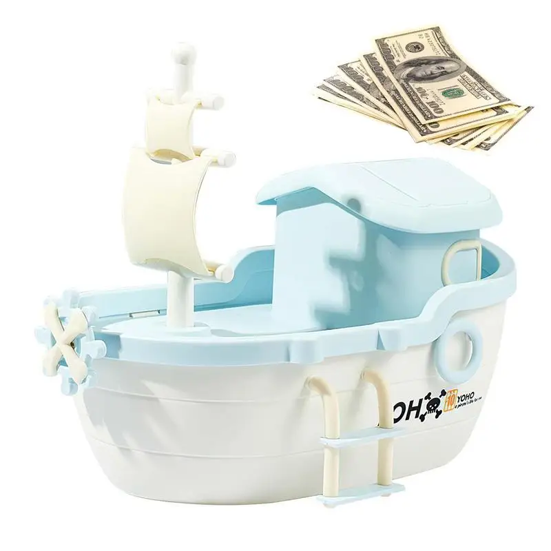 

Boat Money Box Sail Money Bank Pirate Ship Piggy Bank Cartoon Sea Coin Bank Toy Coin Box Birthday Gift Saving Box Decor