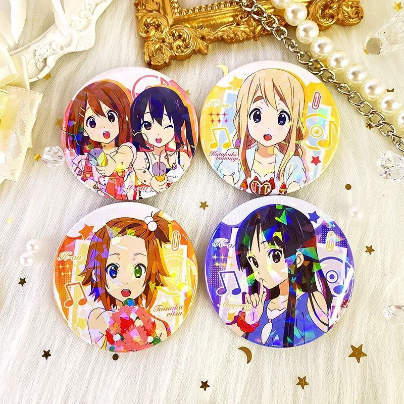 

Anime K-ON Badges Cosplay Hirasawa Yui Akiyama Mio Tainaka Ritsu Brooch Pin Badges For Clothes Backpack Decoration