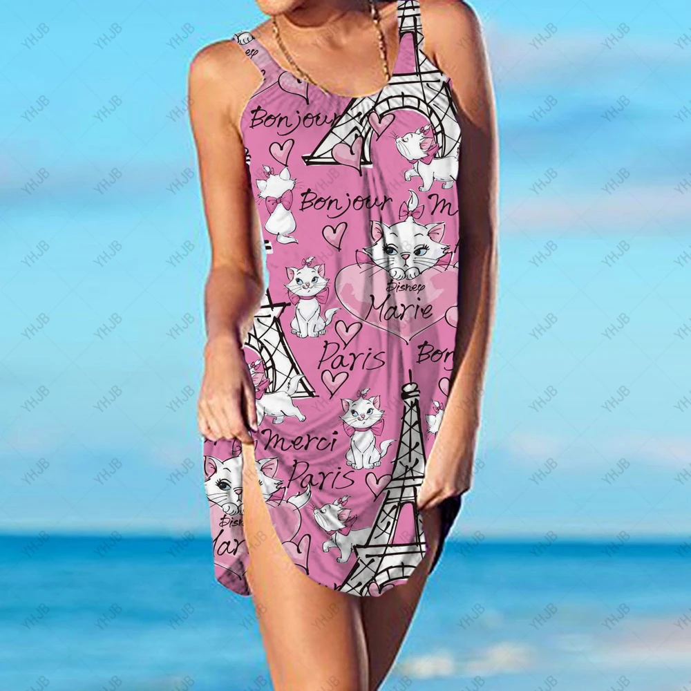 Женское винтажное платье Микки Маус пляжный сарафан на бретельках Брендовое