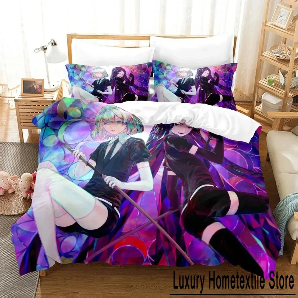 Комплект постельного белья с 3D принтом аниме Houseki no Kuni для мальчиков и девочек