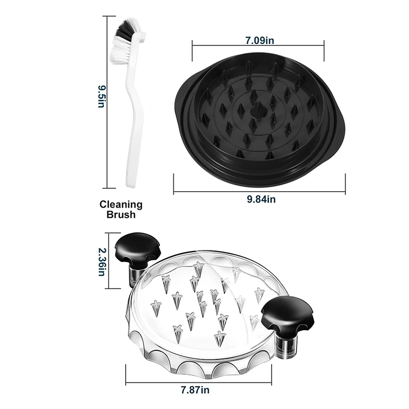 Мясорубка измельчитель куриной груди поворотный инструмент с крышкой щетка для