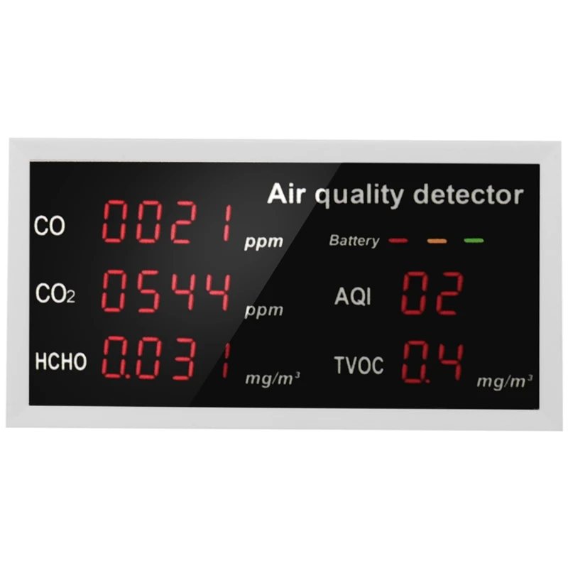 

5 в 1, Многофункциональный Датчик качества воздуха со светодиодный ным дисплеем