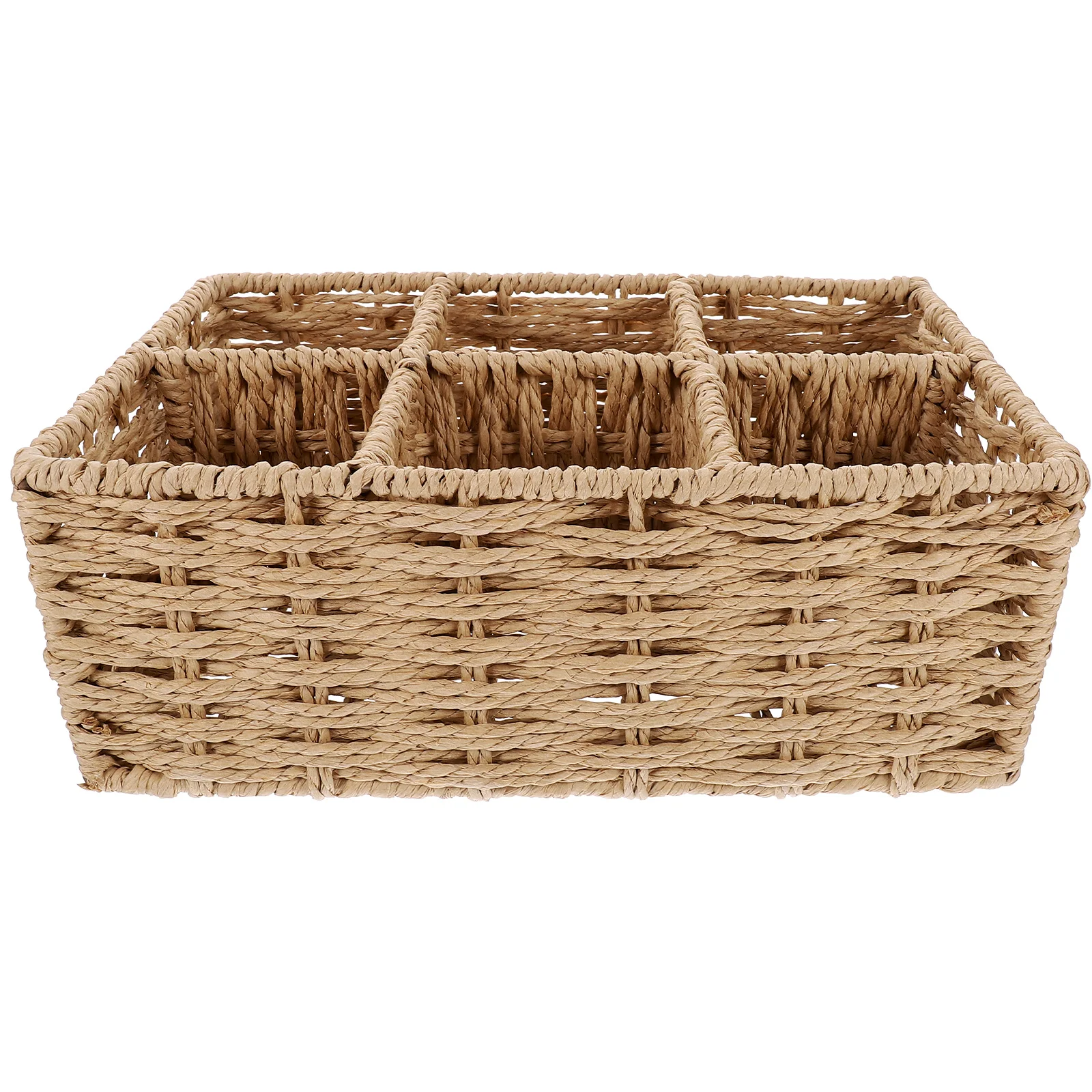 

Hexagon Grid Storage Box Rattan Baskets Small Items Holder Sundries Organizer Home Supply Paper Rope Jewelry Office