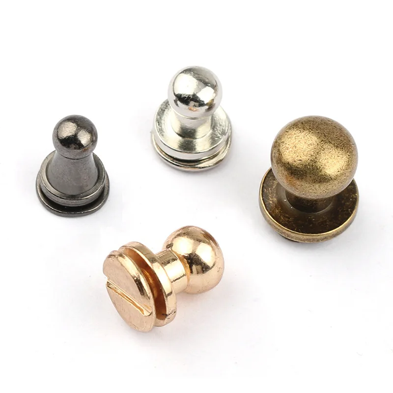New Supply Metal Heshang Head Screw Pure Copper Button Wallet Belt Hook Accessories Leather Bag Strap Nipple