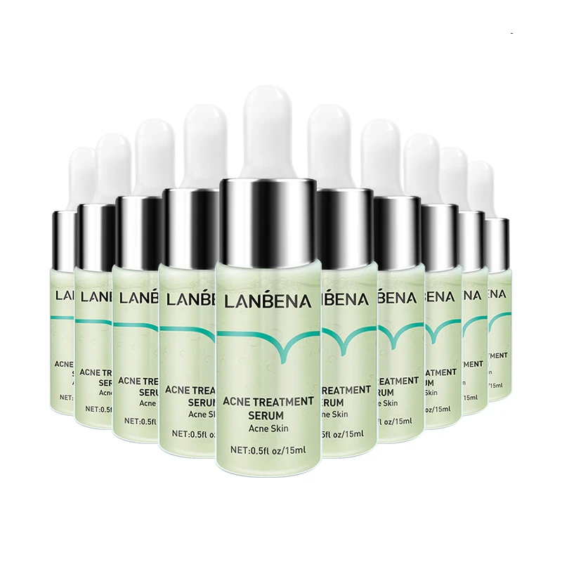 

LANBENA Acne Treatment Serum Anti Acne Reduce Mark Shrink Pores Solution Deep Repair Strengthen Skin Bottom Skin Care 10PCS/SET