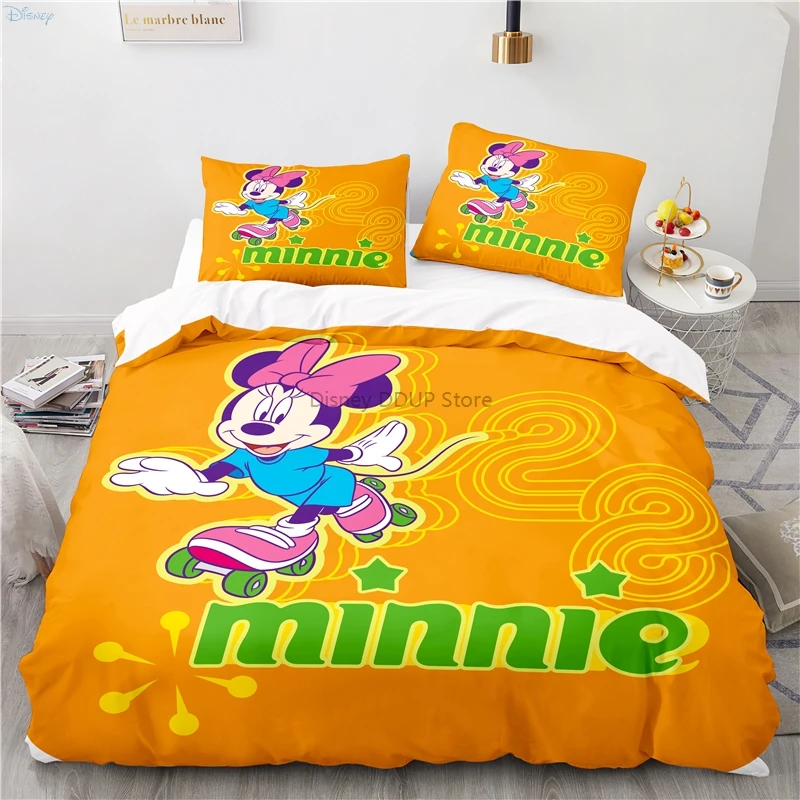 

Cute Minnie Mouse Pattern Duvet Cover Set Pillowcase 3d Printed Bedding Sets Europe/Australia/USA Single Double Queen King Size